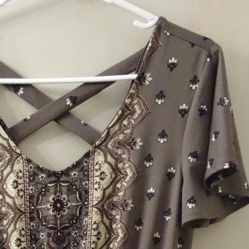 Maurices Patterned Dress with Crossback